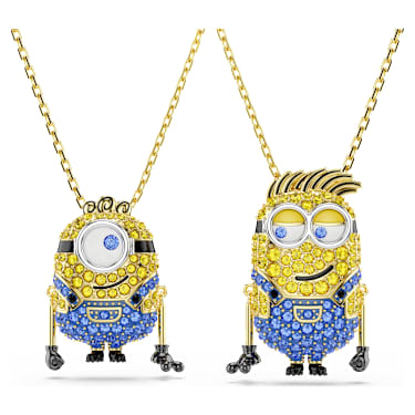 Minions James and Henry set, Pavé, Meerkleurig, Goudkleurige toplaag - Swarovski, 5751614