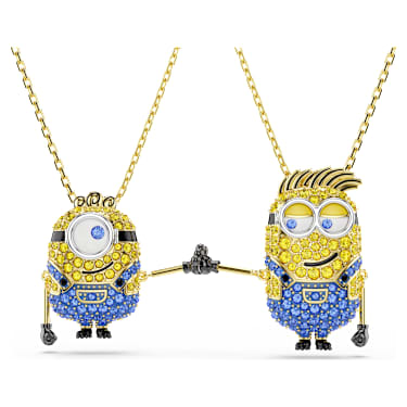 Conjunto Minions James and Henry, Pavé, Multicor, Acabamento em ouro de 18 quilates - Swarovski, 5751614