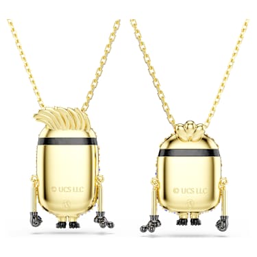 Minions James and Henry 세트, 파베, 멀티컬러, 18K 골드 피니시 - Swarovski, 5751614