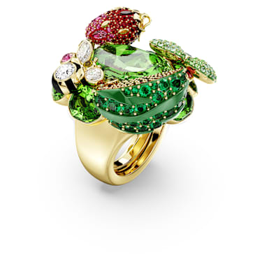 Idyllia motif ring, Multicolored, Gold-tone plated - Swarovski, 5751740