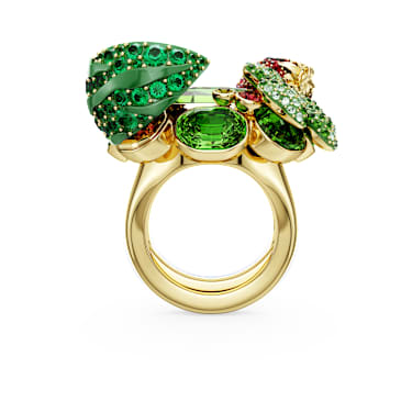 Idyllia motif ring, Multicolored, Gold-tone plated - Swarovski, 5751740