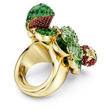 Idyllia motif ring, Multicolored, Gold-tone plated - Swarovski, 5751740