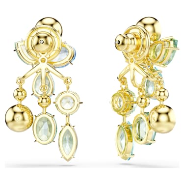 Gema earrings, Mixed cuts, Multicolored, Gold-tone plated - Swarovski, 5752580