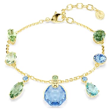 Gema bracelet, Mixed cuts, Multicolored, Gold-tone plated - Swarovski, 5752588