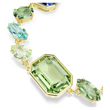 Gema bracelet, Mixed cuts, Multicolored, 18K gold finish - Swarovski, 5752590