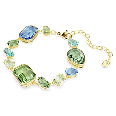 Gema bracelet, Mixed cuts, Multicolored, Gold-tone plated - Swarovski, 5752590