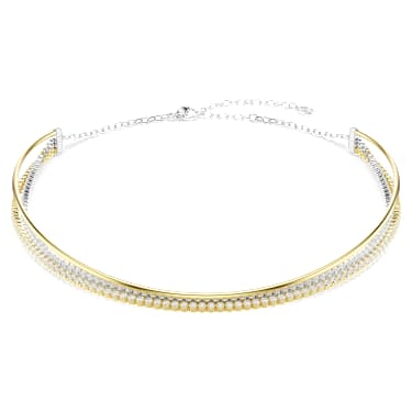 Collana Hyperbola, Taglio Round, Bianca, Mix di finiture - Swarovski, 5752851