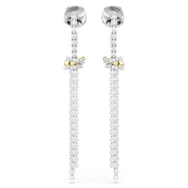 Hyperbola Drop-Ohrhänger, Rundschliff, Knoten, Weiß, Metallmix - Swarovski, 5752866