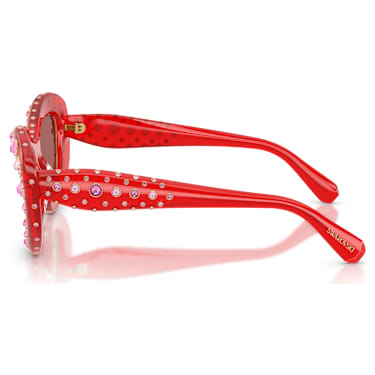 Lunettes de soleil, Style Cat-eye, SK6060, Rouges - Swarovski, 5752882