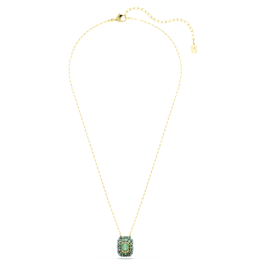 Wisiorek Sublima, Szlif ośmiokątny, Zielony, Wykończenie z 18-karatowego złota - Swarovski, 5752884