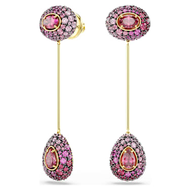 Sublima csepp alakú fülbevaló, Körte metszés, Piros, 18 kt-os aranybevonat - Swarovski, 5752891