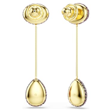 Cercei cu drop Sublima, Tăietură în formă de pară, Roșii, Finisaj din aur de 18k - Swarovski, 5752891
