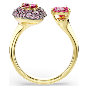 Sublima cocktail ring, Pear cut, Red, 18K gold finish - Swarovski, 5752899