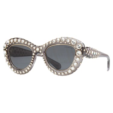 Lunettes de soleil, Style Cat-eye, SK6060, Ton argenté - Swarovski, 5752903