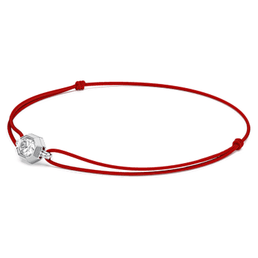 Octagon bracelet, Lab-grown diamonds 0.25 ct tw, Octagon shape, Red, Sterling silver - Swarovski, 5752916