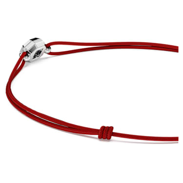 Octagon bracelet, Lab-grown diamonds 0.25 ct tw, Octagon shape, Red, Sterling silver - Swarovski, 5752916