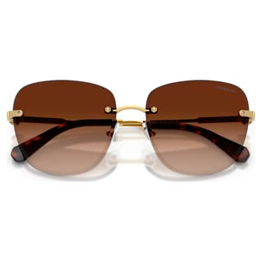 Sunglasses, Square shape, SK7043, Brown - Swarovski, 5752917