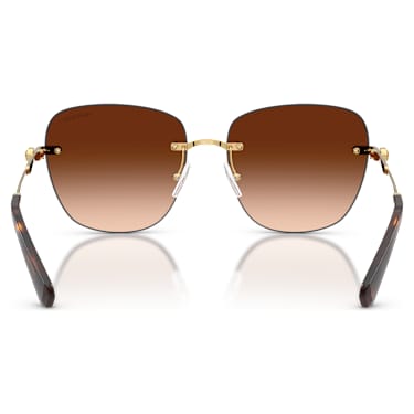 Ochelari de soare, Formă pătrată, SK7043, Maro - Swarovski, 5752917