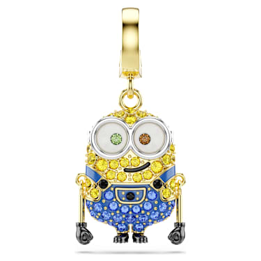Charm Minions Bob, Pavé, Multicolor, Baño tono oro - Swarovski, 5753016
