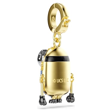 Obesek Minions Bob, Pavé, Večbarven, PVD zlatega odtenka - Swarovski, 5753016