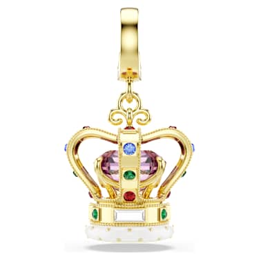 Minions Crown Charm, 混合式切割, 漸層色, 鍍金色色調 - Swarovski, 5753019