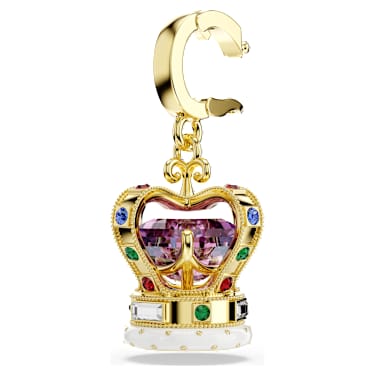 Minions Crown charm, Mixed cuts, Multicolored, 18K gold finish - Swarovski, 5753019