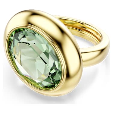 Gema motif ring, Set (3), Multicolored, 18K gold finish | Swarovski