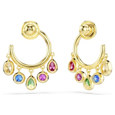 Pendientes de aro Imber, Tallas mixtas, Multicolores, Acabado en oro de 18 quilates - Swarovski, 5753263