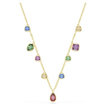 Imber 네크리스, 믹스 컷, 멀티컬러, 18K 골드 피니시 - Swarovski, 5753274
