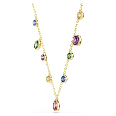 Verižica Imber, Mešani rezi, Večbarvna, V videzu 18-karatnega zlata - Swarovski, 5753274