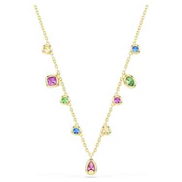 Imber 네크리스, 믹스 컷, 멀티컬러, 18K 골드 피니시 - Swarovski, 5753274