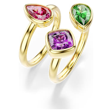 Imber Cocktailring, Set (2), Verschiedene Schliffe, Mehrfarbig, 18K goldbeschichtet - Swarovski, 5753279