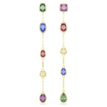 Imber Drop-Ohrhänger, Verschiedene Schliffe, Mehrfarbig, 18K goldbeschichtet - Swarovski, 5753289