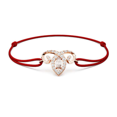 Chinese Zodiac ブレスレット, ミックスカット, レッド, 18Kローズゴールドコーティング - Swarovski, 5753324