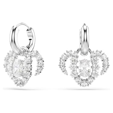 Chinese Zodiac ドロップピアス, ミックスカット, ホワイト, ロジウム・プレーティング - Swarovski, 5753325