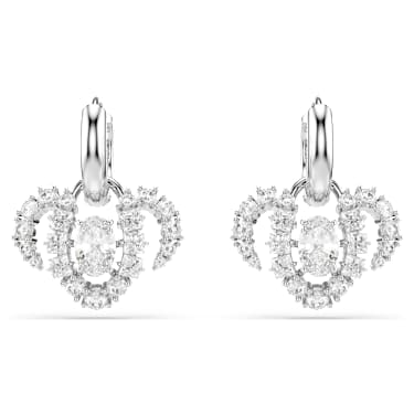 Chinese Zodiac ドロップピアス, ミックスカット, ホワイト, ロジウム・プレーティング - Swarovski, 5753325