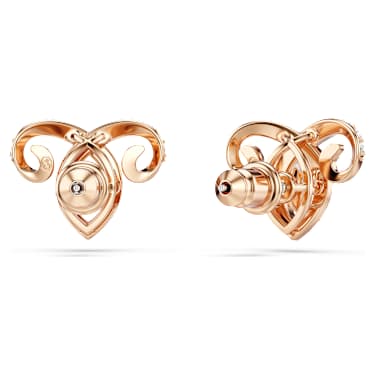 Chinese Zodiac スタッドピアス, ミックスカット, ホワイト, 18Kローズゴールドコーティング - Swarovski, 5753326