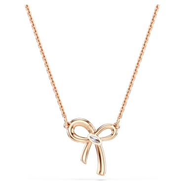 Hyperbola 鏈墜, 混合式切割, 蝴蝶結, 白色, 18K 金（玫瑰金色）飾面 - Swarovski, 5753329