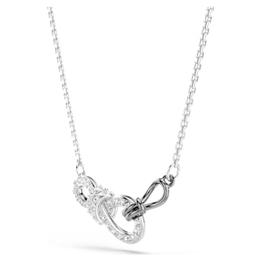 Hyperbola 項鏈, 圓形切割, 蝴蝶結, 白色, 多種金屬潤飾 - Swarovski, 5753332