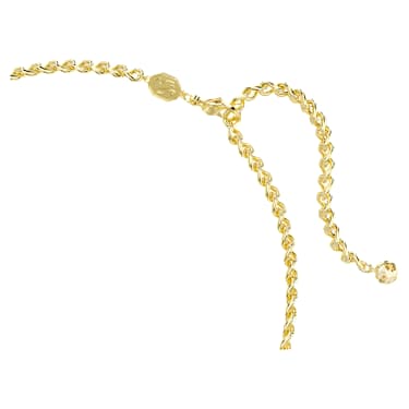 Una Angelic choker, Round cut, Caramel, 18K gold finish - Swarovski, 5753340