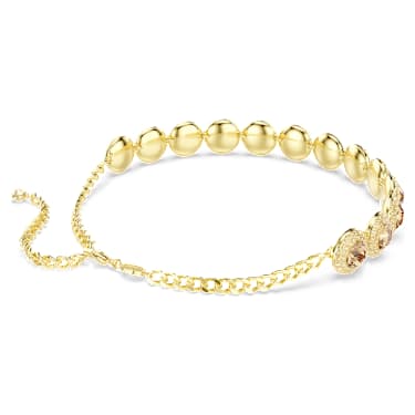 Ras-de-cou Una Angelic, Taille ronde, Caramel, Placage de ton or - Swarovski, 5753340