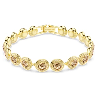 Una Angelic bracelet, Round cut, Caramel, Gold-tone plated - Swarovski, 5753341