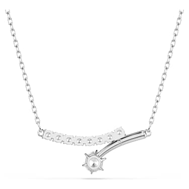 Matrix 네크리스, 라운드 컷, 화이트, 로듐 플래팅 - Swarovski, 5753568