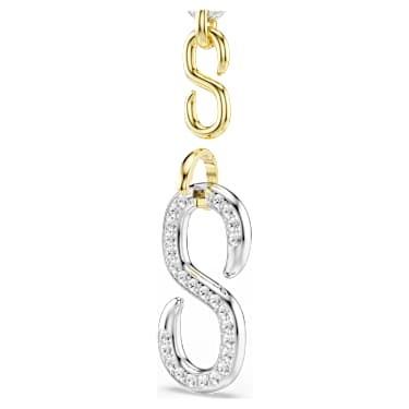 Curea pentru talie Dextera, Albă, Finisaj metalic mixt - Swarovski, 5753850