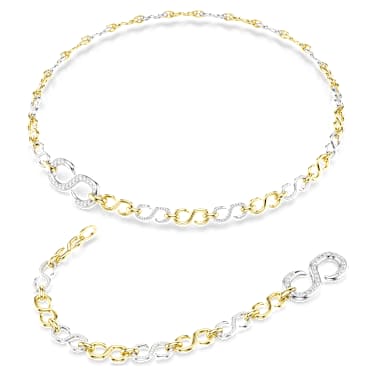 Dextera 腰带, 白色, 混合金属润饰 - Swarovski, 5753850