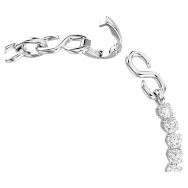 Matrix Bileklik, Yuvarlak kesim, Beyaz, Rodyum kaplama - Swarovski, 5753926