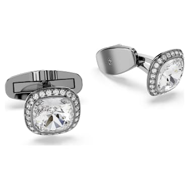 Una Angelic manchetknopen, Cushion-slijpvorm, Wit, Ruthenium toplaag - Swarovski, 5753937