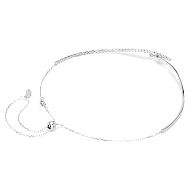 Matrix Halsband, Rundslipad, Vit, Rodiumpläterad - Swarovski, 5754020