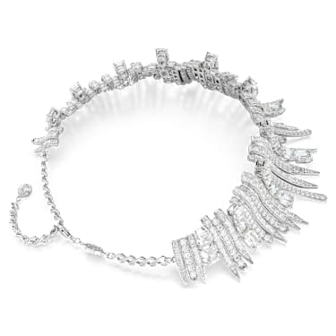 Gargantilla Vienna, Tallas mixtas, Blanca, Baño de rodio - Swarovski, 5754021