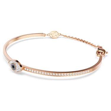 Symbolica bangle, Eye, Multicolored, Rose gold-tone plated - Swarovski, 5754138